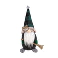 thumbnail image 1 of Inteprter Muñeco navideño sin rostro, escaparate temático, decoración personalizada de peluche, adorno decorativo para el hogar y la sala de Kits de decoración para fiestas Tela escocesa verde negra, 1 of 6