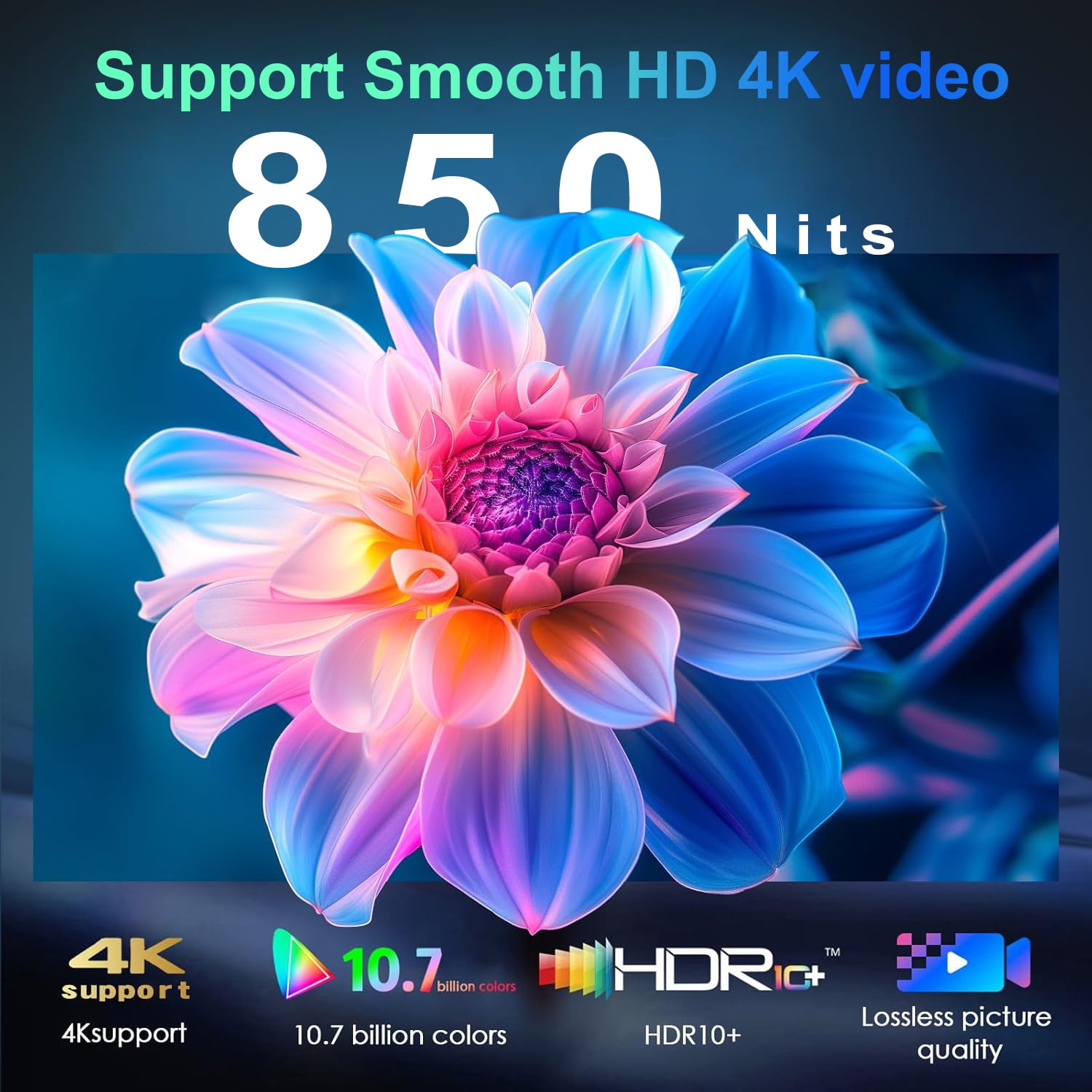 2K Vivid Tablet, Smooth HD 4K video 11" Android 14 Tablets, 18GB+128GB Octa Core Gaming Tablet, 3 Camera, Large 9000mAh, Hi-Res Stereo 4 Speakers, Split Screen, Face Recognition (Dark Gray)
