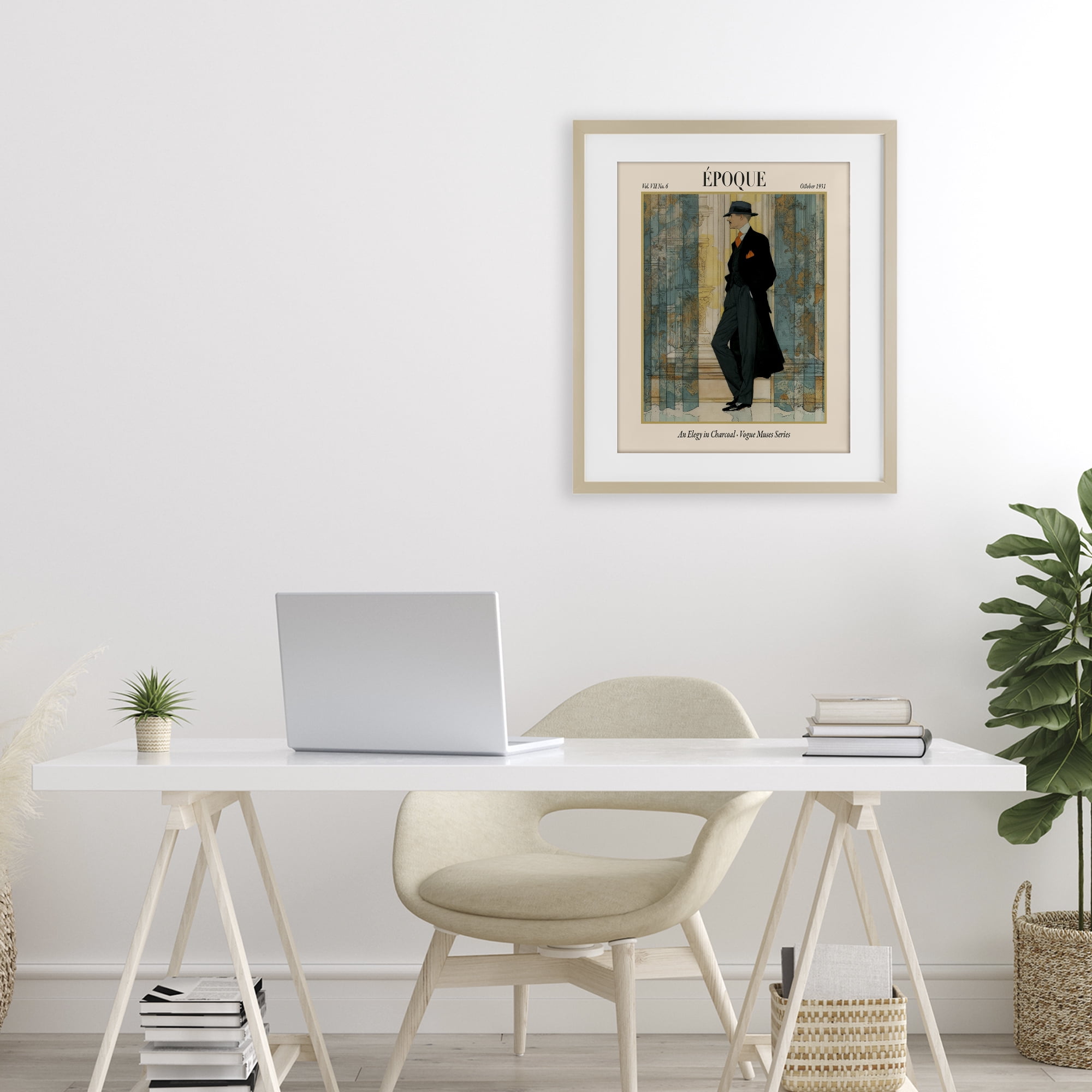 Stupell Industries The Gentleman Magazine Birch Framed Print Under Glass, design by A Barefoot Stylist