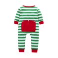 thumbnail image 4 of Pyjamas de Noël pour Bébé Garçon Fille Manches Longues Body Rayé Fermeture Boutonnée, 4 of 7