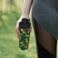 thumbnail image 6 of Yiaed Pineapples with Palm Leaves Print Sports Insulated Kettle Bottle Reusable Stainless Steel Insulated Cup, Outdoor Portable Casual Stainless Steel Insulation Cup, 6 of 7