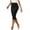 Black, variant on Pencil Skirt for Women Tummy Control High Waist Skirts Zipper Bodycon Midi Skirt Below Knee with Back Slit
