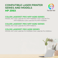 thumbnail image 2 of TCT 206X Cyan Toner Cartridge - Compatible Replacement for HP 206X W2111X High Yield Works With HP Color LaserJet Pro M255dw M282 Printers (2,450 Pages), 2 of 5