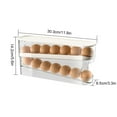 thumbnail image 3 of Caja de Almacenamiento de Huevos para Refrigerador de Doble Capa | Diseño de Cajón Deslizante Apilable | Organizador de Puerta Lateral Delgado Que Ahorra Espacio | Material Pet de Grado Alimenticio |, 3 of 5