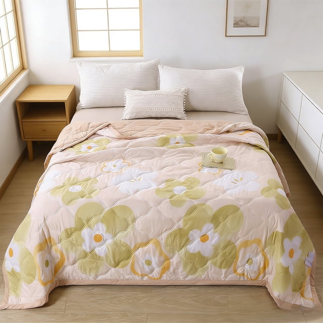 Dvkptbk polyester Courtepointe en 39,37 X 59 Courtepointe d'Été Fraîche Courtepointe d'Été Rafraîchissante Courtepointe Climatisée Courtepointe d'Été Ultra Douce