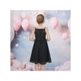 thumbnail image 5 of Sunny Fashion Girls Dress Lace Overlay Spaghetti Strap Flared Back Bow Party Recital 6 Years, 5 of 7