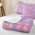 thumbnail image 4 of Manfei Pink Purple Bow Twin Quilt Set For Kids,Cute Coquette Bow Pattern Twin Coverlet Set For Girl,2pcs, 4 of 7