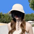thumbnail image 2 of Face Shade Sun Hat for Women and Lady, Breathable Open Top Cap with Wide Brim and Flexible Back Fit for Beach Walks, 2 of 9