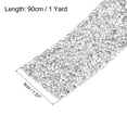 thumbnail image 2 of Unique Bargains 1 Roll 1 Yard Self Adhesive Crystal Rhinestone Diamond Ribbon for Arts & Crafts Project Silver, 2 of 5