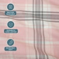 thumbnail image 4 of Bare Home Luxury 100% Cotton Flannel Queen Sheet Set, Deep Pocket, 4-Piece, Aurora Plaid - Pink, 4 of 10