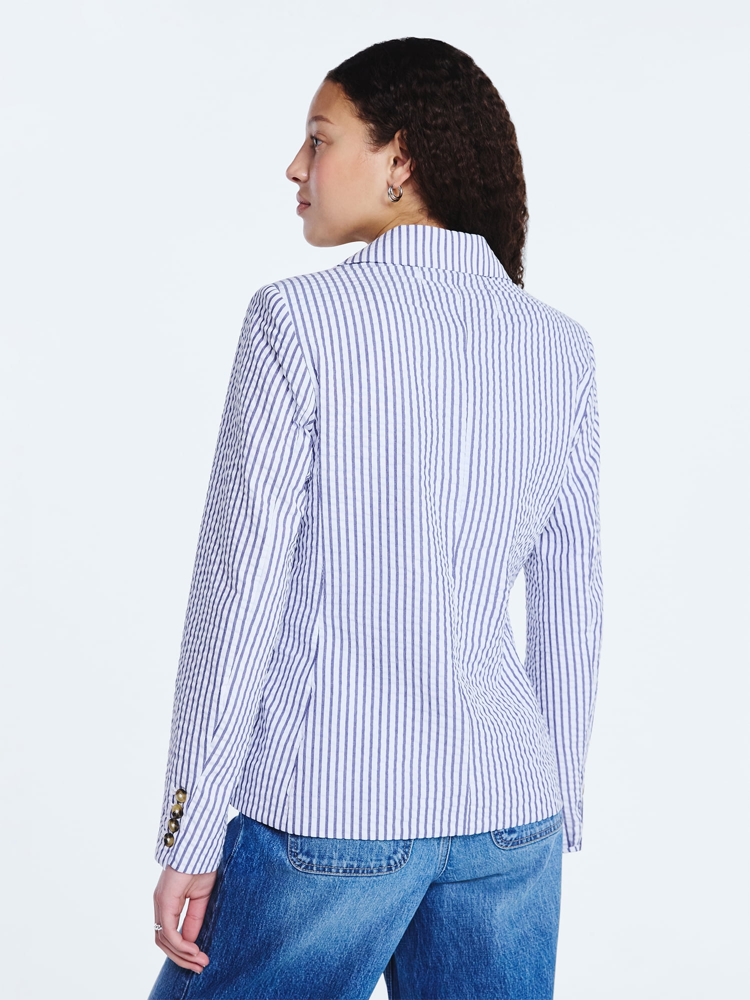 Free Assembly Women's and Women's Plus Single Breasted Blazer, Sizes XS-4X