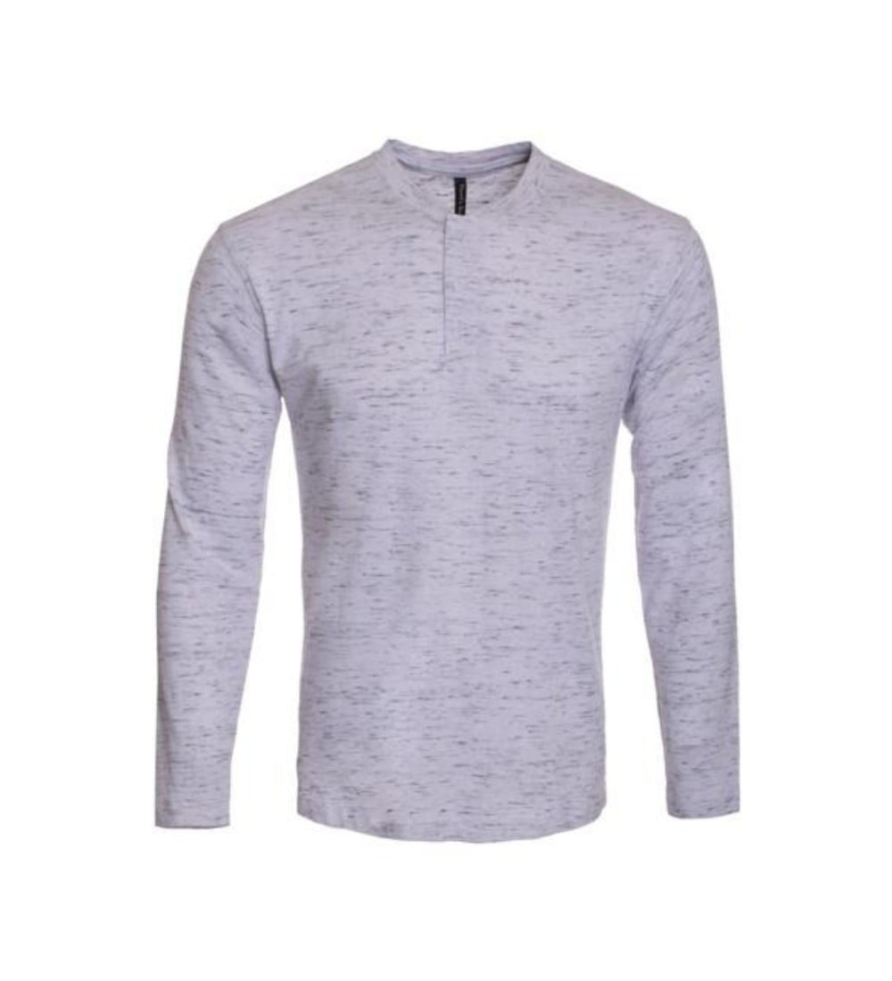 Hawks Bay Hawksbay Mens's Casual Heathered Henley Tee Long Sleeve