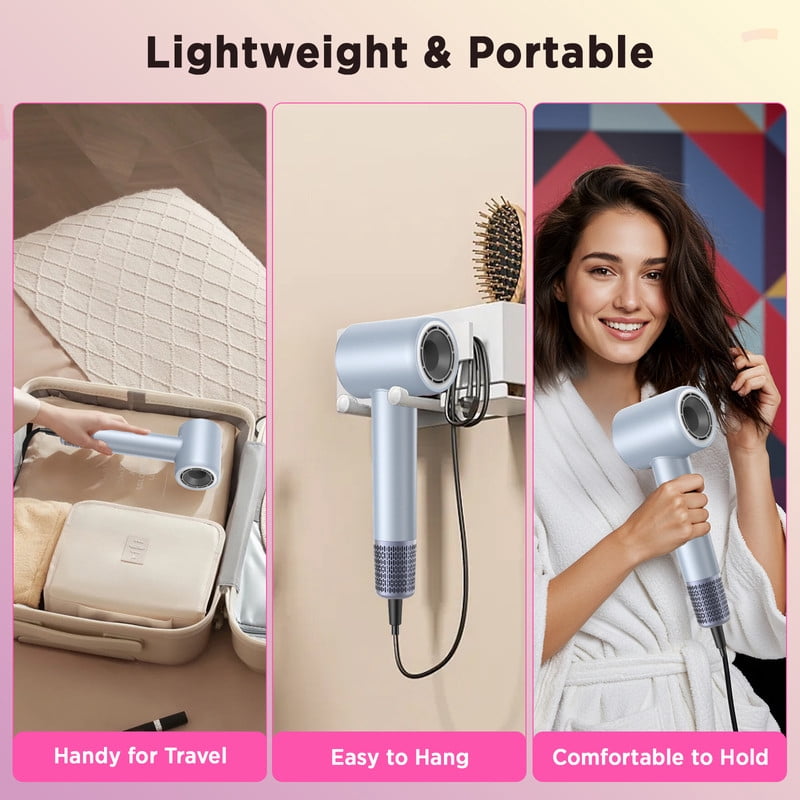 Hair Dryer, 110000 RPM Ionic Travel Blow Dryer Hair Care Fast Drying New Years Gifts for Women Men, Blue