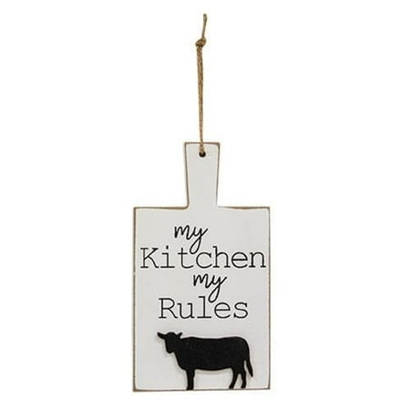 

CWI Distressed My Kitchen My Rules Cutting Board Ornament