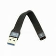 thumbnail image 2 of CY 10Gbps USB 3.1 Type C Female to USB3.0 Type A Male Flat Slim FPC Data Cable 13cm for Laptop & Phone, 2 of 7