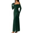 thumbnail image 5 of Mifsaly Wedding Guest Dresses for Women Off Shoulder Sequin Dress Bodycon Maxi Evening Gowns Flowy Cocktail Party Fashion Outfits 2026 S, 5 of 6