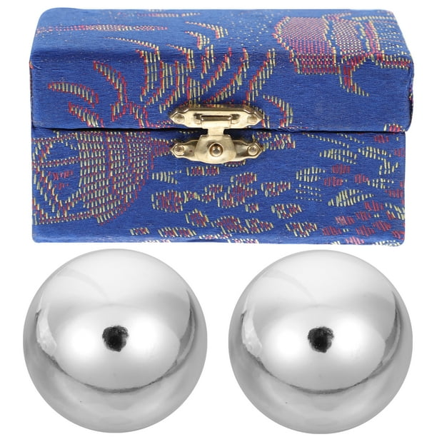 HOMEMAXS 1 Set Metal Handballs Training Balls Hand Exercise Massage