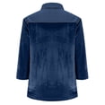 thumbnail image 4 of TaTaai Ladies Gold Velvet Denim Spliced Slim Fit Top Three Quarter Sleeve Pullover Blouse Soft Warm Casual Fashion Top For Women Daily Office Holiday Outfits Gift, 4 of 7