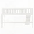 thumbnail image 2 of Twin Size Pine Wood Low Loft Bed with Ladder and Slide, White, Bedroom, 2 of 10