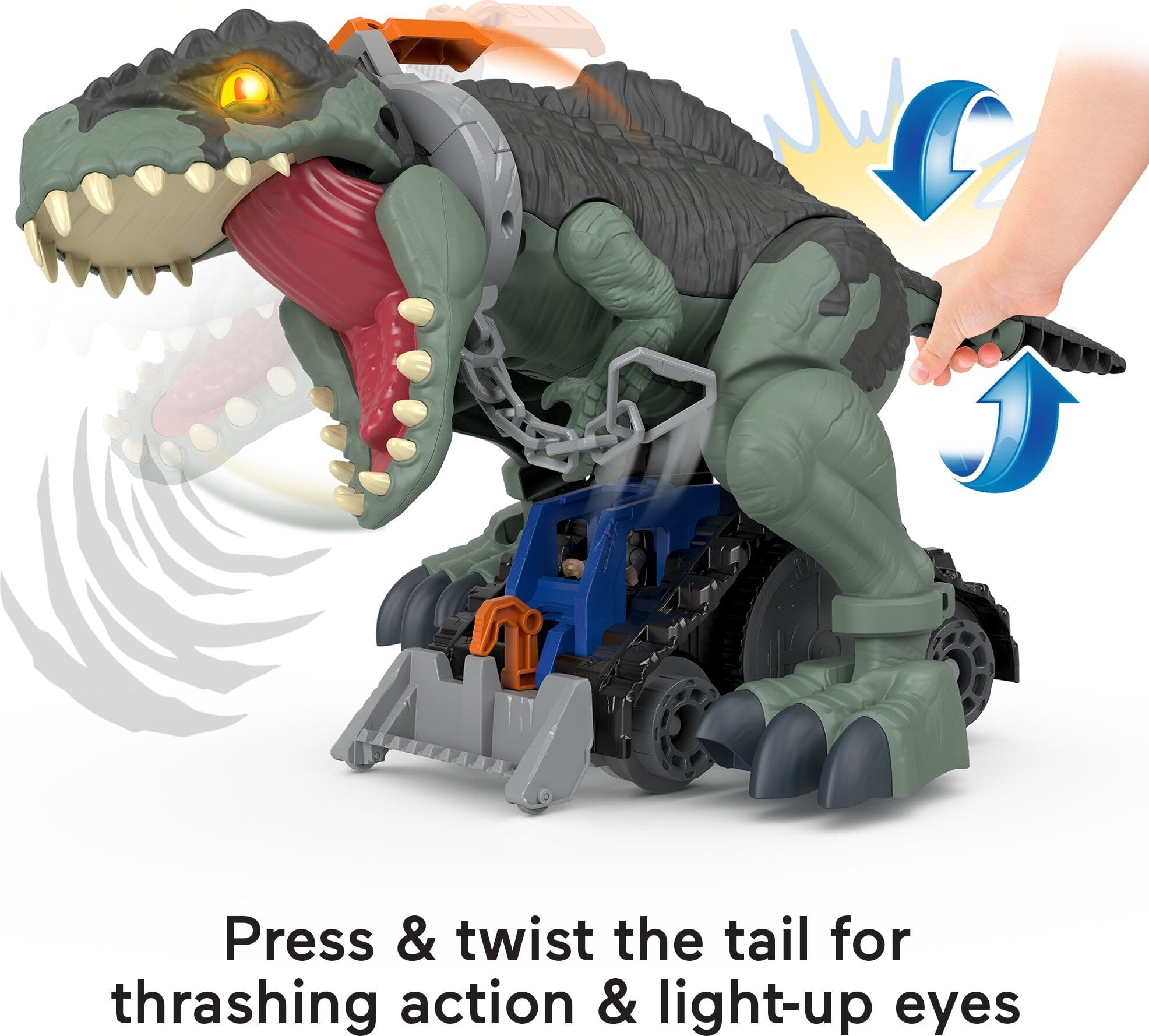 Imaginext Jurassic World Dominion Mega Stomp Rumble Giga Dinosaur Action Figure Lights Sound