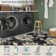 thumbnail image 5 of Alfombra Lahome Floral negra, 160 x 200 cm, lavable, resistente a las manchas, 5 of 7