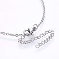 thumbnail image 3 of 1pc 8.5mm round pearl and round square zircon pendant necklace with 18-inch chain Stainless Steel Color, 3 of 3