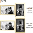 thumbnail image 5 of OASIS 12x18 Picture Frame Set of 5, Display Pictures 11x17 with Mat or 12 x 18 Without, Wall Gallery Poster Frames, Gold, 5 of 12