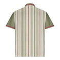 thumbnail image 5 of SGFCWSX Mens Short Sleeve Polo Shirt, Men Classic Button Collar Comfortable Striped Casual Golf Shirts Army Green Size S, 5 of 5