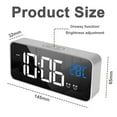 thumbnail image 2 of Digital Alarm Clock for Bedroom, 2 Alarms & Snooze with USB Charging Port，12/24H，Dimmable, 2 of 6