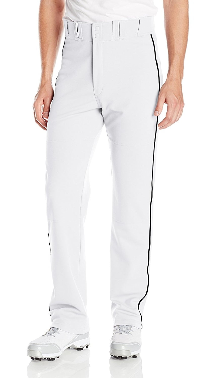 Piping Easton Mako 2 Adult Men's Piped Baseball Pants White & Grey Long 