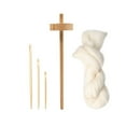thumbnail image 2 of Top Whorl Drop Spindle, husillos hechos a mano, herramienta artesanal, práctico husillo de caída, parte superior de madera para pompones de ganchillo,, 2 of 9