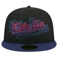 thumbnail image 2 of Men's New Era Black Chicago White Sox Shadow Stitch 59FIFTY Fitted Hat, 2 of 6