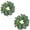 A-360617VV, variant on Set of 2 Artificial Eucalyptus Candle Ring Wreaths, Faux Greenery Mini Wreath with White Breath for Farmhouse Dining Table Centerpiece Decor (B)