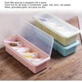 thumbnail image 3 of Namzi 4 Grids Seasoning Box, Multi Compartments Spice Rack Home Condiment Container with Spoons for Spice Salt Sugar Cruet (Green), 3 of 5
