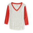 thumbnail image 2 of Aeropostale suéter de punto con cuello en V para mujer, naranja, extra pequeño Aeropostale Tejer, 2 of 2
