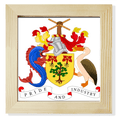 thumbnail image 1 of Bridgetown Barbados National Emblem Square Picture Frame Wall Tabletop Display, 1 of 3