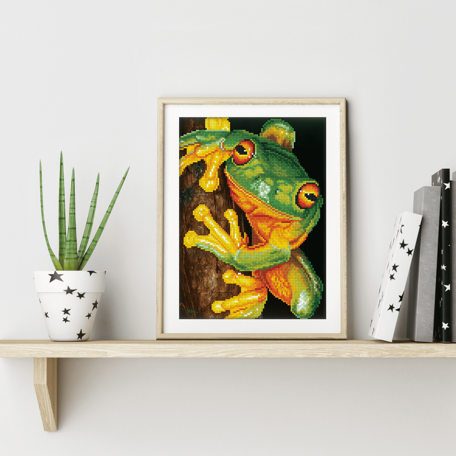 Diamond Dotz Green Tree Frog Reptile Diamond Painting Kits for Adults - Diamond Art Kits a Relaxing Creative Craft Kit with Dotz Gems  14.6"x10.6"