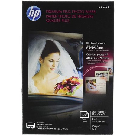 Hewlett Packard Hp 2000 Sheet HP Premium Plus Photo Paper, Soft Gloss, 4x6, 100 Sheets (CR666A), Use HP's best photo paper for prints that make you proud. HP Premium Plus Photo Paper.., By Hewlett Packard ()
