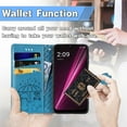 thumbnail image 2 of Allytechgroup Flip Wallet Case [Cat & Dog Cute Embossed Pattern] for T-Mobile REVVL 6 5G with Card Slots Cash Holder, Stylish Magnetic Clasp Kickstand Shockproof Cover with Hand Strap, Blue, 2 of 7