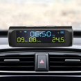 thumbnail image 4 of 2 relojes digitales solares para automóvil con pantalla LCD de hora, fecha y temperatura para decoración personal de habitaciones al aire libre A, 4 of 5