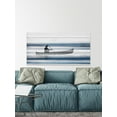 thumbnail image 5 of Parvez Taj Blue Lake Canoe II White Wood Wall Art, 5 of 7