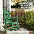 thumbnail image 2 of AreShark Outdoor Rocking Chair, All Weather Resistant Patio Rocking Chair, HDPE Porch Rocker for Deck, Balcony, 380lbs, Dark Green, 2 of 7