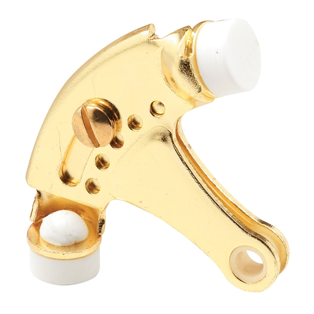 Hinge Pin Door Stop, Adjustable, Stamped Steel, Brass Plated Finish, 5