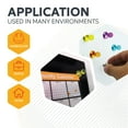 thumbnail image 6 of Large Yellow Acrylic Push Pin Magnet - 21mm dia x 26mm tall (1 Pack of 10), 6 of 6