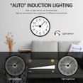 thumbnail image 4 of JoFomp Night Light Wall Clocks Battery Operated, 12 Inch Silent LED Light Up Wall Clocks for Living Room Decor, Modern Wall Clock for Bedroom Night Glow, Illuminated Clock with Auto-Dimming/USB Cable, 4 of 8