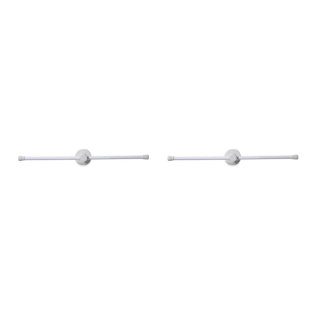 Cateissary Estante de almacenamiento Soporte para ropa Accesorios multicolores para el hogar Sin taladro Artículos diversos para el baño Montaje Blanco 2piezas
