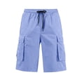 thumbnail image 4 of Men's Casual Cargo Shorts Casual Summer Hiking Shorts Bermuda Short with Pockets Chino Work Shorts with 6 Pockets Light Blue XXXL, 4 of 7