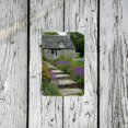 thumbnail image 5 of [Vintage Appeal] Charming Vintage Lavender Cottage Tin Sign - 8"x12" Iron Wall Decor, Rustic Flower Bed Display with Thatched Roof & Lush Garden Scene for Home & Kitchen, 5 of 8