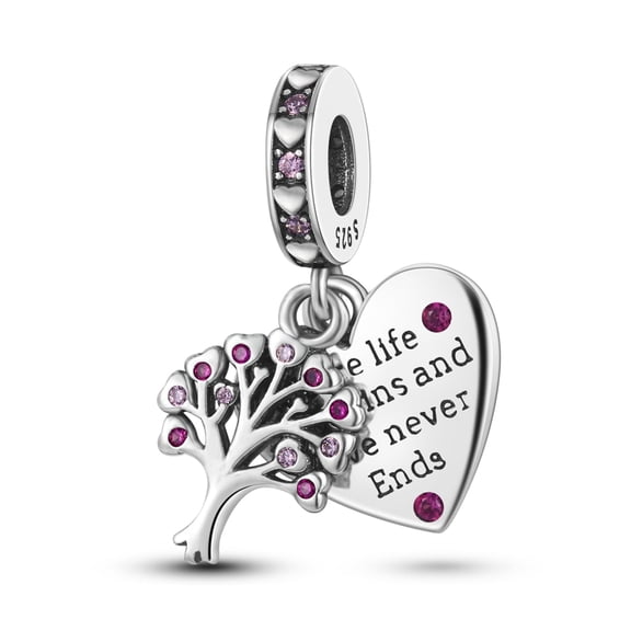 MULA 925 Sterling Silver Charm for Bracelets Necklace Pink Butterfly Dangle Charm Women Jewelry Gift