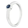 thumbnail image 2 of 925 Sterling Silver Simulated Sapphire Birthstone CZ Ring For Girls Size 3, 2 of 4